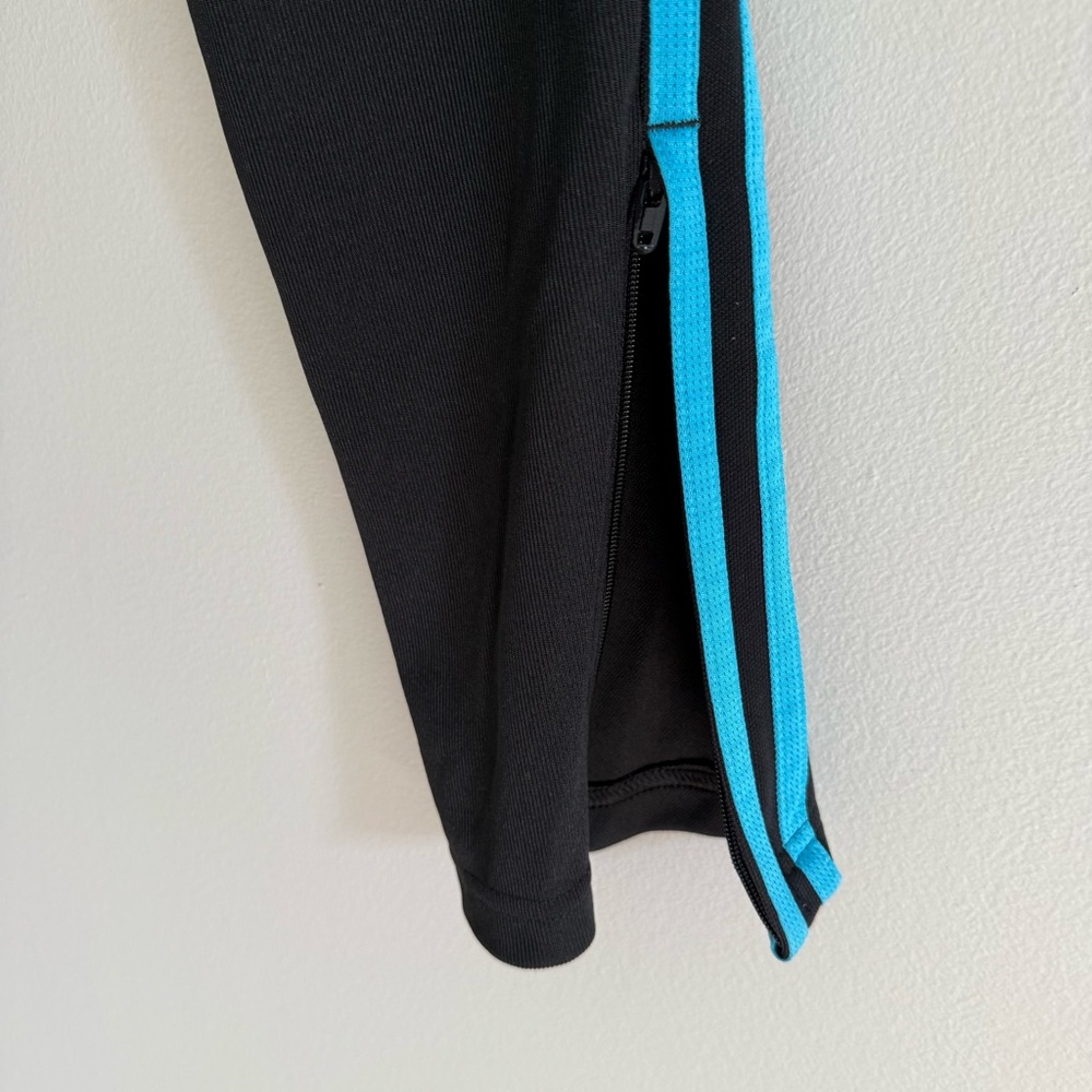 Adidas Kids Black Joggers with Blue and Yellow Details - Picture 8 of 8